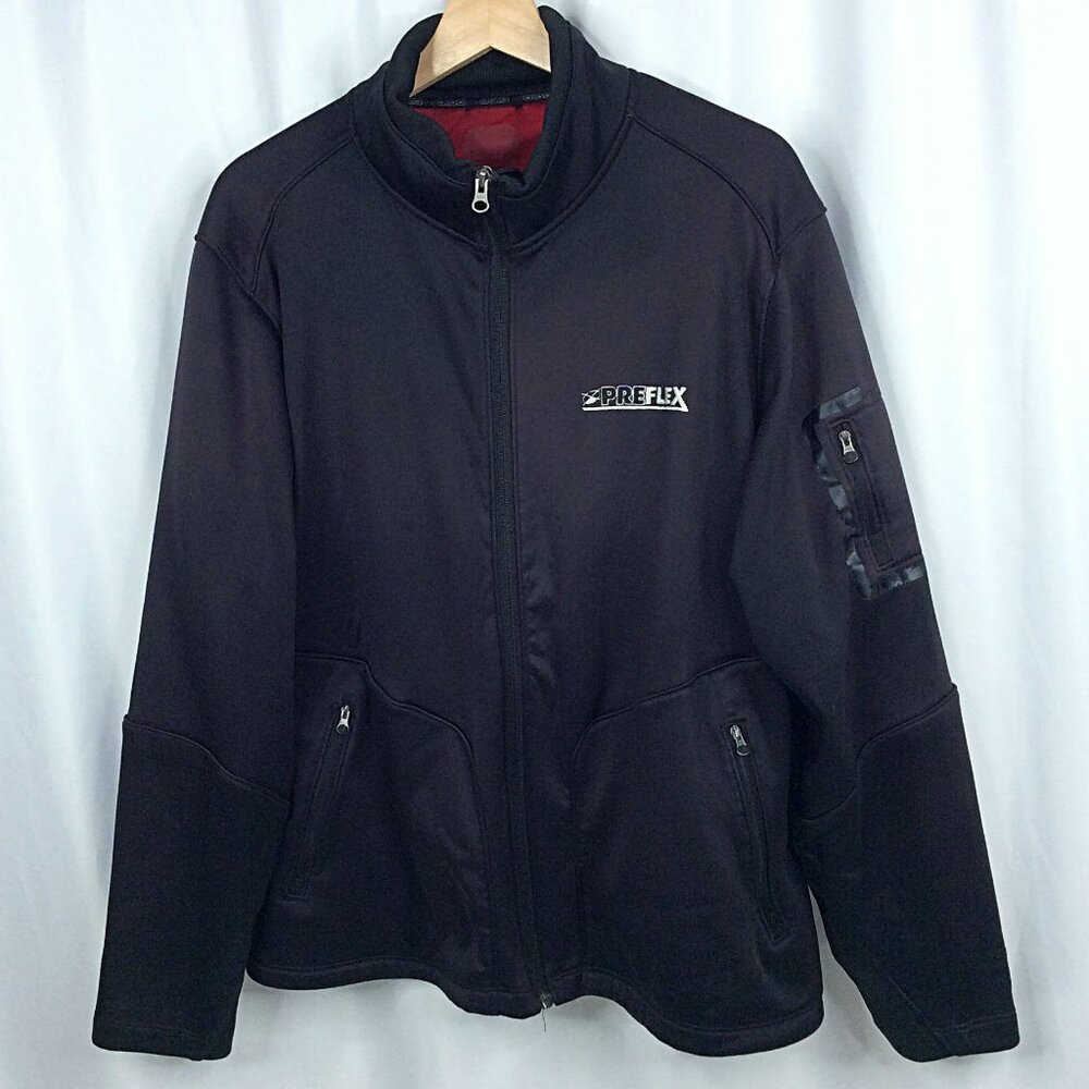 OGIO Jacket Women's Size XXL‎ Black Fleece Lined Full Zip Preflex Logo Golf